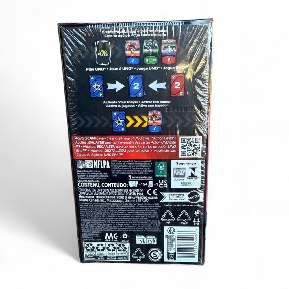 Mattel UNO Elite NFL 2025 Core Edition Starter Pack Unisex OS Red Sealed Box - Picture 7 of 7